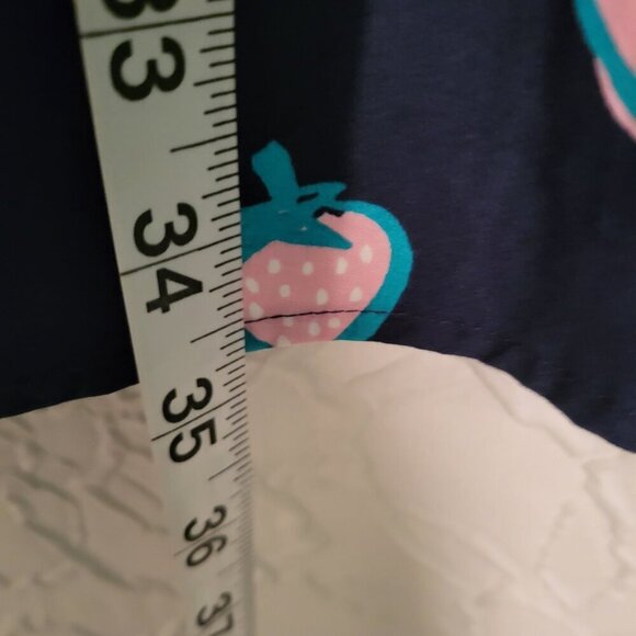 Draper James Navy Strawberry Print Midi Dress - Picture 16 of 16